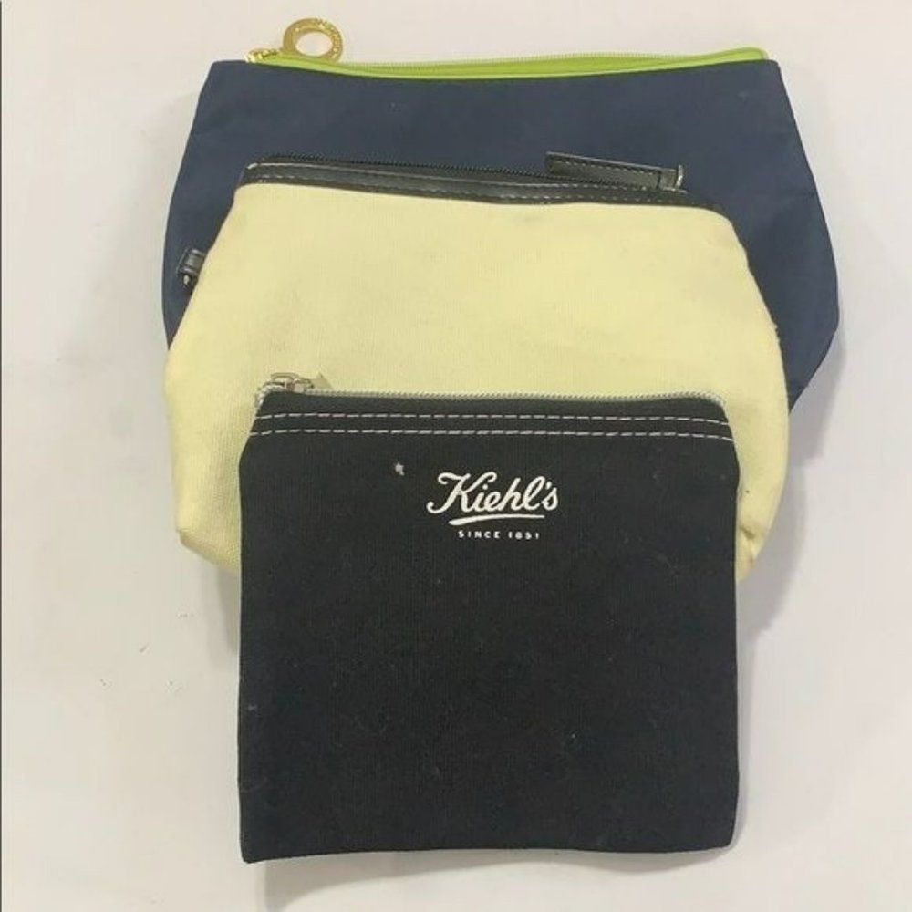 Set of three Zippered Cosmetics kiehls bags